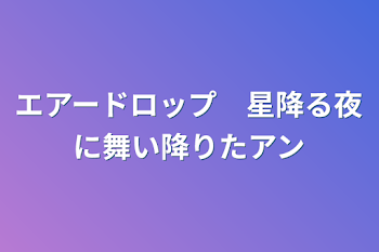 エアードロップ　星降る夜に舞い降りたアン