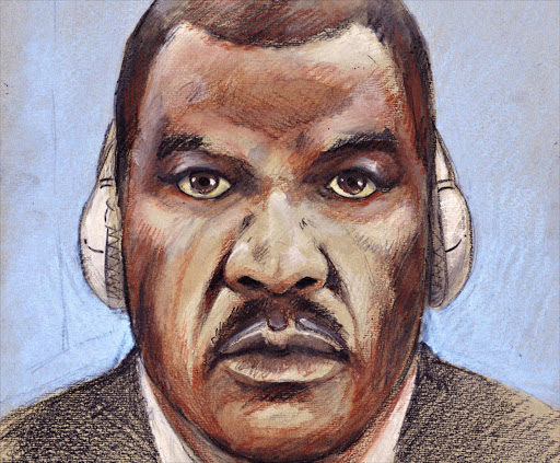 A courtroom sketch of Sadi Bugingo. FIle photo.