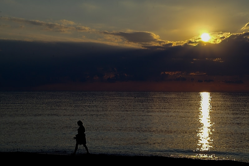 Tramonto tra le nuvole di acquario