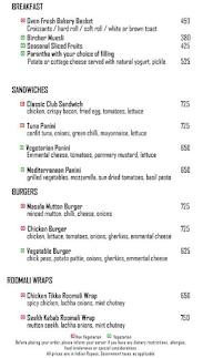 The Lounge menu 2