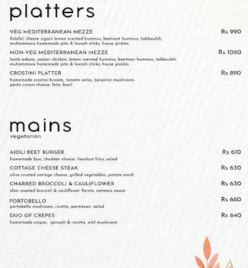 Aioli Bistro menu 