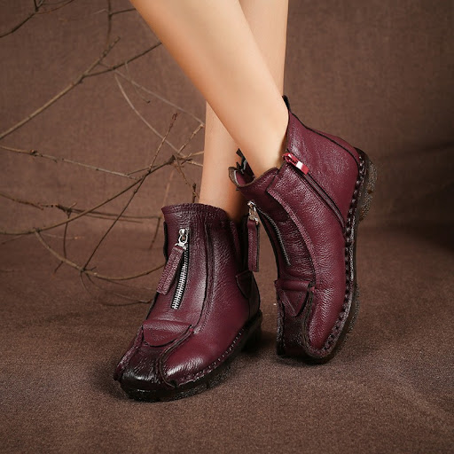 Title 4, Womens Fashion Retro Warm Fleece-lined Genuine...