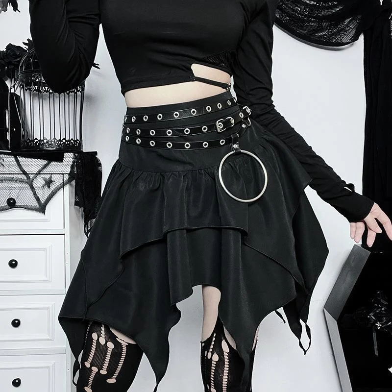 Gonna a palloncino da donna slim fit con orlo irregolare, un capo versatile ed elegante per un look alla moda.