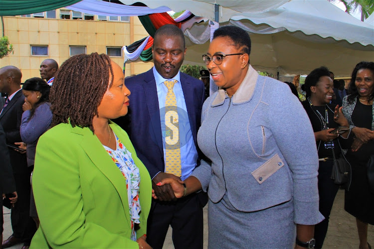 Kirinyaga governor Ann Waiguru, Uasin Ngishu Senator Jackson Mandago and Aisha Jumwa on September 29,2022.