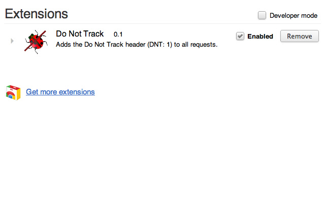 Do Not Track chrome extension
