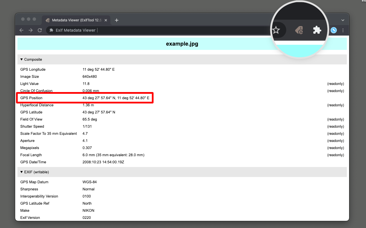 Exif Metadata Viewer Preview image 2