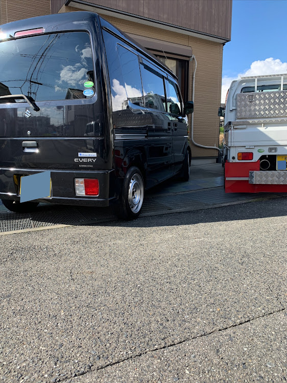 エブリイバンの9月もよろしくお願いします。・洗車・鉄チン・デミオ鉄チンに関するカスタム事例の投稿画像2枚目