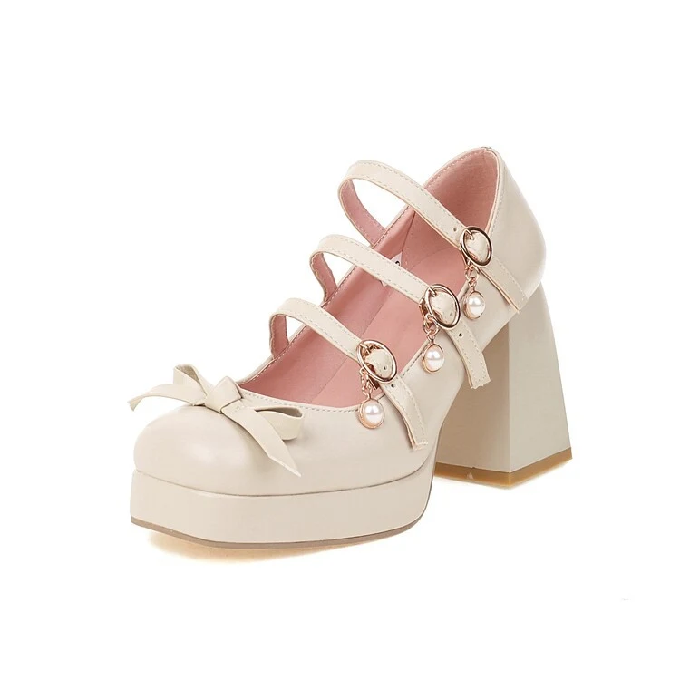 Süße Studentenschuhe mit runder Zehenpartie und Schleife, bequeme Alltagsschuhe für Schülerinnen, ideal für einen charmanten Look.