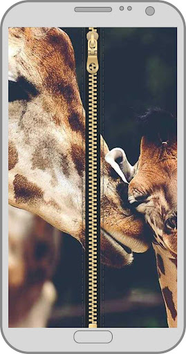 Giraffe Zipper lock screen