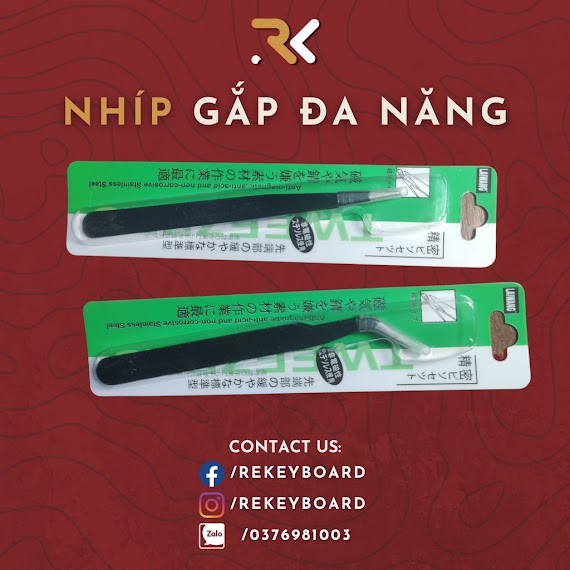 Nhíp Gắp Linh Kiện Đa Năng | Nhíp Gắp Cong, Thẳng | Rekeyboard