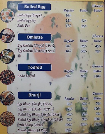 Ande Ka Fanda menu 