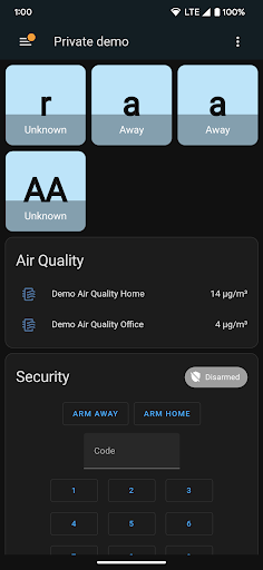 Screenshot Home Assistant