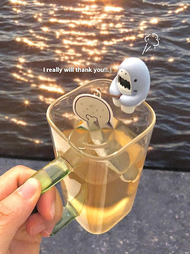 Title 2, Shark Tea Infuser with Pet Cup Edge Hanging Car...