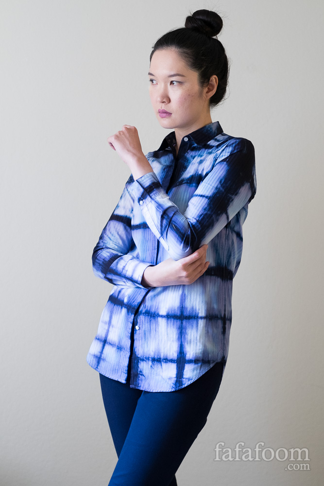 Bind Resist Dye Shirt, Square Accordion Fold Style - DIY Fashion Garment | fafafoom.com