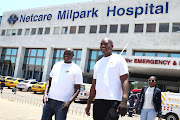 Livhuwani Maumela and Moleko Issac Bereng, wounded in the Bank of Lisbon fire, are released from Milpark Hospital on Monday, November 5. 