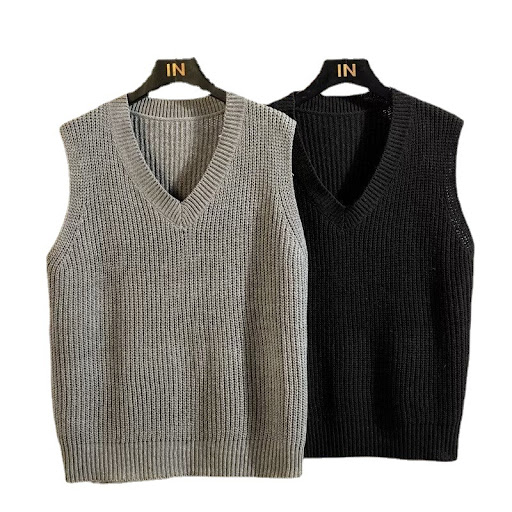 Title 3, College Style V Neck Loose Fashion Sweater for ...