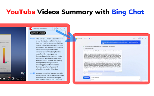 Bing Chat AI Saver for YouTube Summary - All Browsers