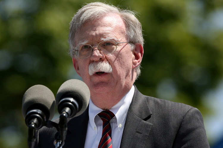 US national security adviser John Bolton speaks at a graduation ceremony at the US Coast Guard Academy in New London, Connecticut, the US, May 22 2019. Picture: REUTERS/MICHELLE MCLOUGHLIN