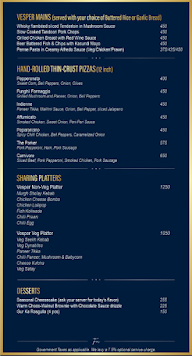 Vesper menu 2