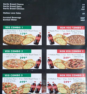 Desi Pizza menu 