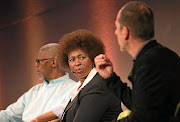 ISSUING A WARNING    Former ANC MP Makhosi Khoza on stage at the Daily Maverick's The Gathering in Sandton on Thursday.