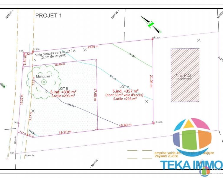 Vente terrain   à Le tampon (97430), 162 000 €