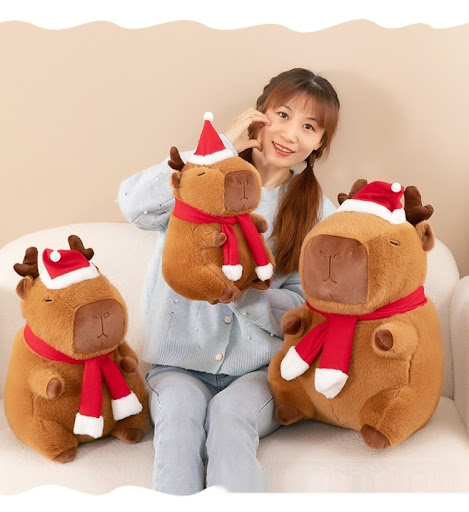 Title 12, New Capybara Doll Christmas Plush Toy Perfect G...