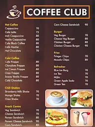 Coffee Club menu 1