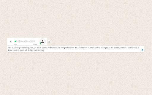 WhatsApp Parakeet Transcription