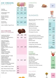 Giani's Ice Cream menu 2