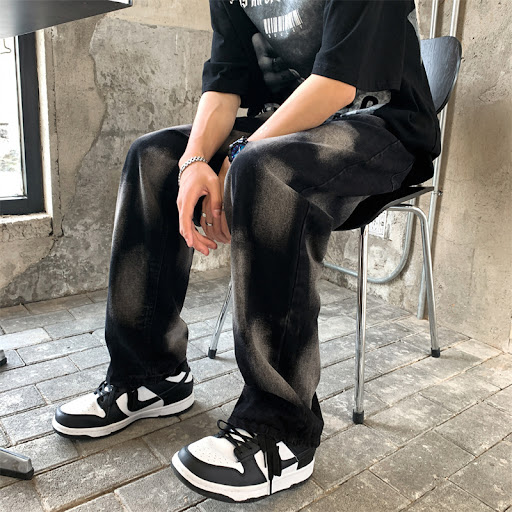 Title 4, High Street Tie-dye Hip-hop Jeans for Men and W...