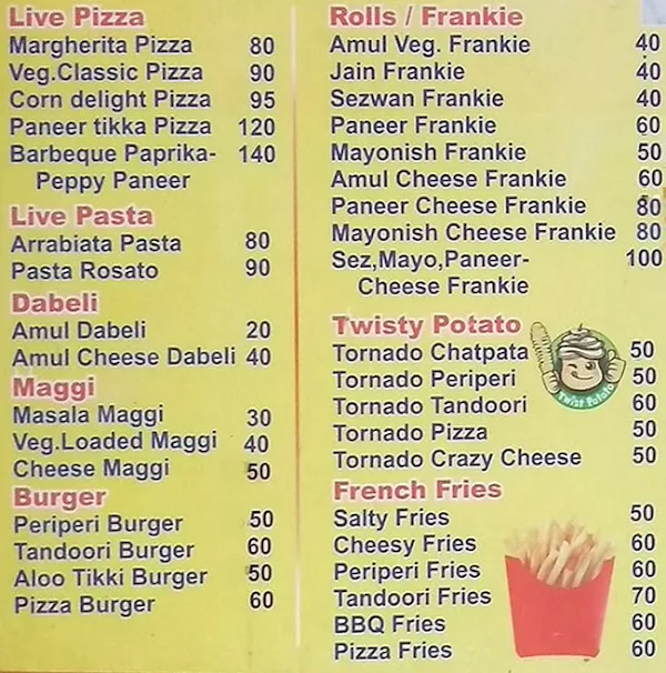 Salty Bites menu 