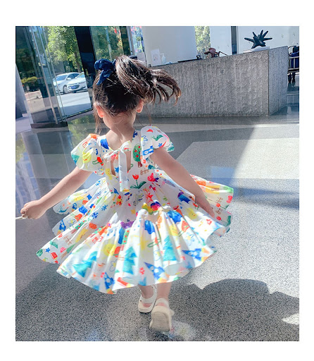 Title 2, Girls Korean & Western Style Summer Dress with...