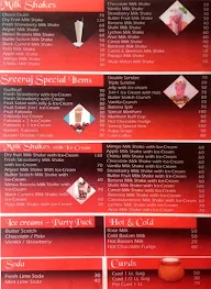 Sreeraj Lassi Bar menu 2