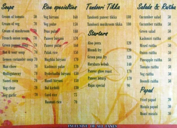 Utsav Restaurant menu 