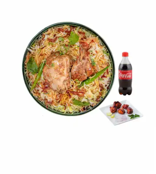 Gongura Biryani + + 3 Pcs Kabab + Coke 200 Ml