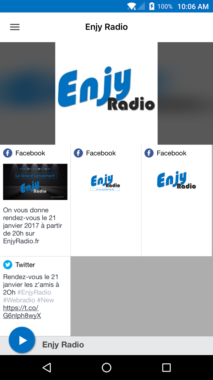 Enjy Radio Screen 1