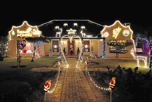 WONDERLAND: Rodney April's house in 3rd Avenue, Grassy Park, sparkles with lights