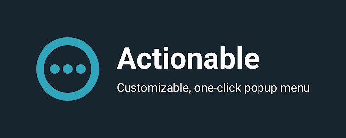 Actionable: Customizable Menu marquee promo image