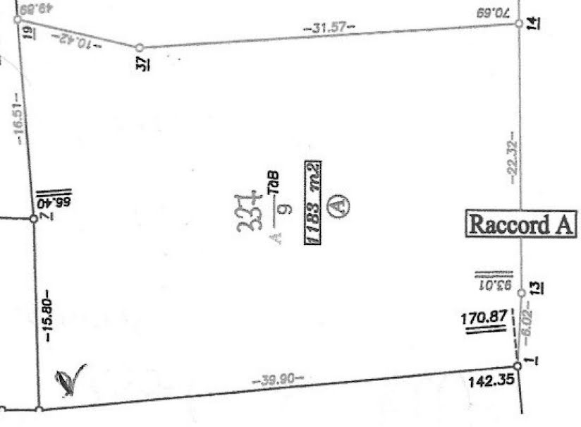 Vente terrain  1183 m² à Niederbruck (68290), 86 810 €