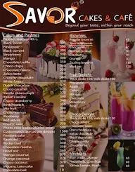 Savor Cakes & Cafe menu 3