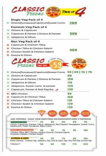 La Pino'z Pizza menu 