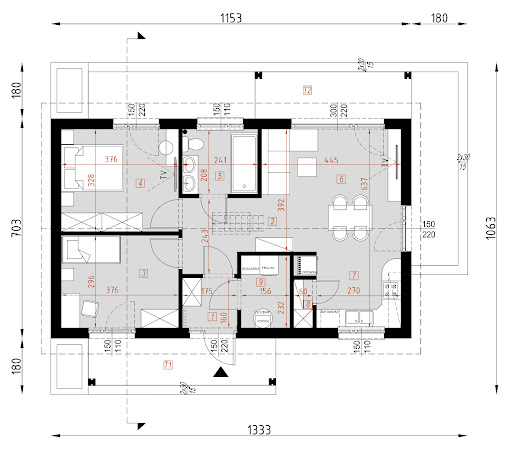 D324 - wersja drewniana WT2021 - Rzut parteru