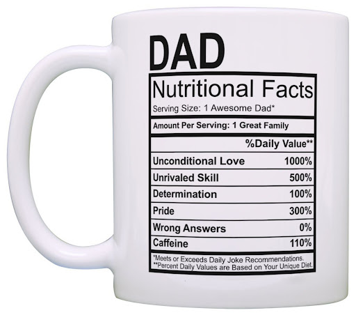 Title 8, Mothers Day Nutrition Label Mug Ceramic Coffee...