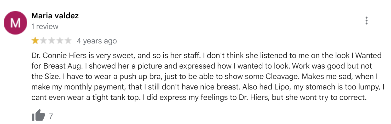 Dr. Connie Hiers Plastic Surgery & Med Spa review