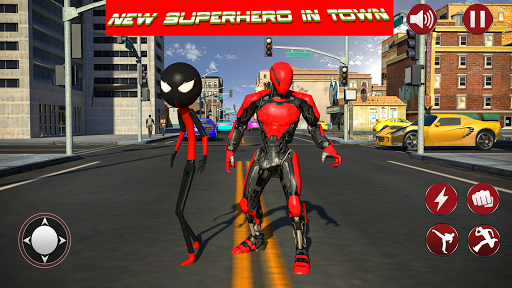 Robot Stickman RopeHero- Gangstar Crime Mafia 3d