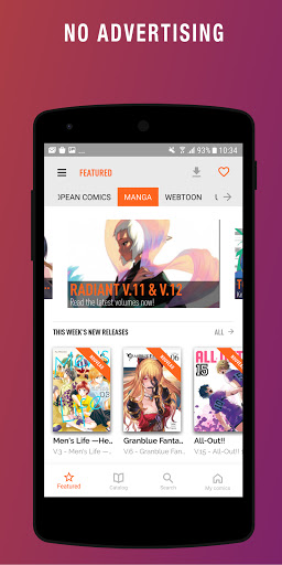 Screenshot izneo: Read Manga and Comics