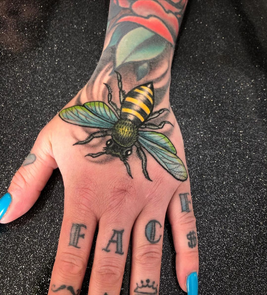 Honey bee tattoo