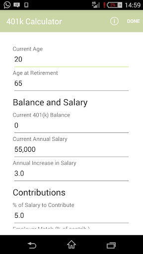 401k Calculator