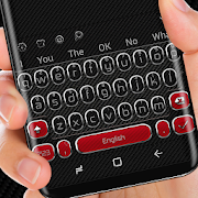 Carbon Fiber Black and Red Keyboard Theme  Icon